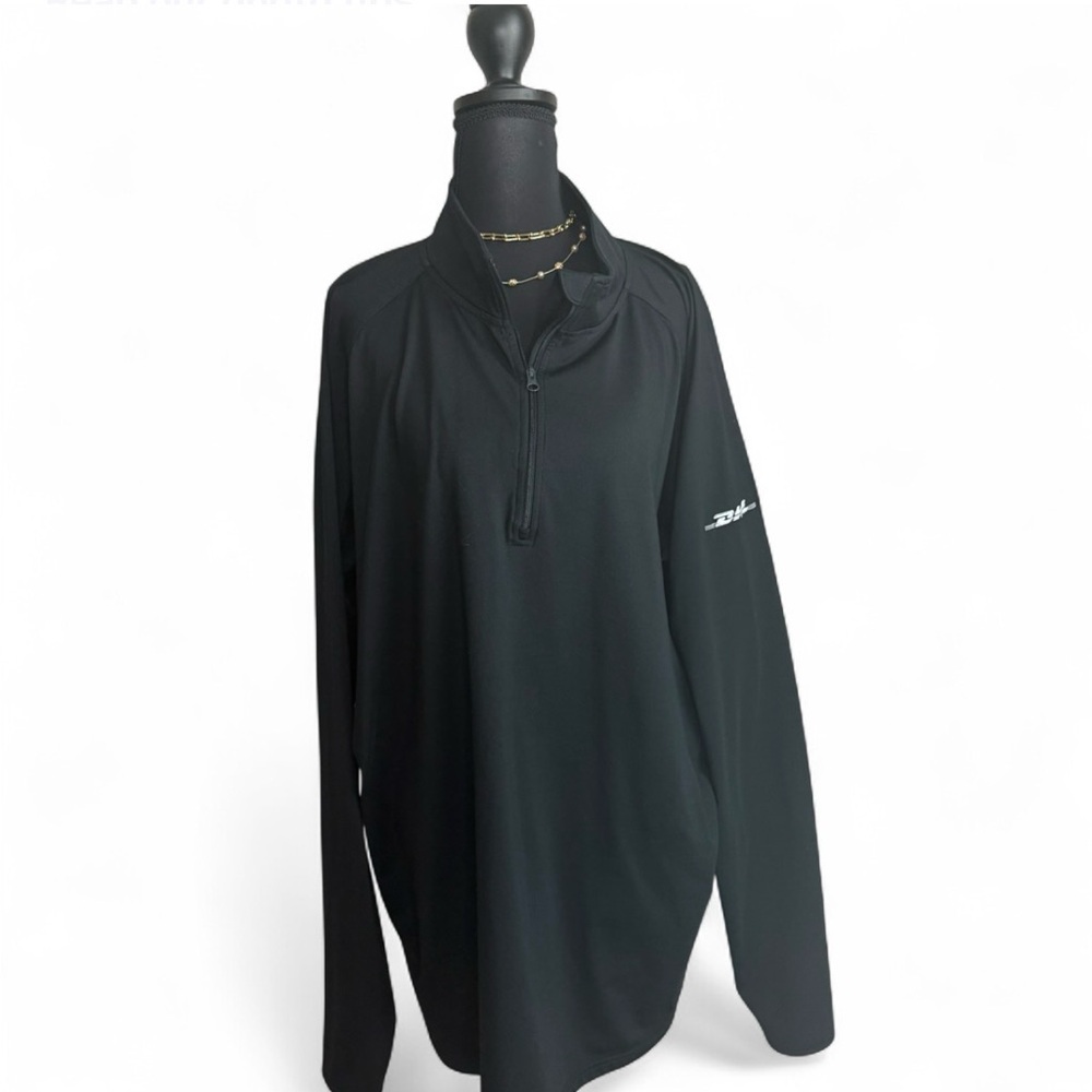 Sport-Tek Black XLT DHL Quarter-Zip Pullover